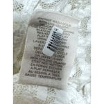 Free People Ivory Lace Tunic Top M Cotton Blend Womens Boho Sheer Short Sleeve Photo 6