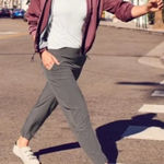 Athleta Brooklyn Mid Rise Ankle Pant Women Size 0 Twilight Athleisure Lounge Gym Photo 0