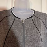 Danskin Cropped Gray Active Bomber Jacket/Sweatshirt Zip Front Size Large Photo 4