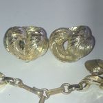 Lisner Light Gold Tone Chunky Retro 50s 60s Necklace Bracelet Earrings Set Photo 4