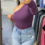 Amazon Purple Ribbed Bodysuit Photo 0
