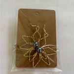 None Flower Textured Earrings with Faux pearl new Photo 2