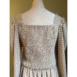 Prómesa Promesa Maxi Dress Beige Black Dot Smocked Long Sleeve Flowy m boho whimsi y2k Photo 2