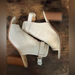 Sam Edelman  Gray Peep toe chunky heel strappy shoes size 10 Photo 8