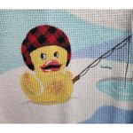 Nick & Nora Sleepwear Pajama Pants XXL Fishing Ducks Flannel Cotton Blue Cozy Photo 1