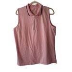 Allyson Whitmore Golf Womens 1X Pink Sleeveless Zip Neck Polo Shirt Size XL Photo 6