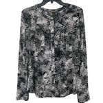 Dana Buchman Blouse Womens L NEW Black Cream Photo 0