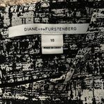 Diane Von Furstenberg  Black/White Abstract Sleeveless Sheath Dress **Size 10** Photo 3