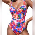 Cupshe Woman’s XL Watercolor Floral Print Tummy Control Sculpt & Slim Honeymoon Photo 0