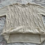 Jenny white cable knit fisherman chunky crewneck sweater, size L preppy cottage Size L Photo 8