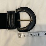 Liz Claiborne Liz Clairborne Black Leather Suede Belt size small EUC Photo 5