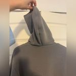 Peloton Rib Side Zip Hoodie Gray Ribbed Hoodie Size Medium Workout Sweatshirt Photo 8