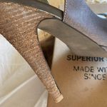 Replay women's 40 EU rough linen sling back stiletto heel MARIA open toe pumps Brown Size 9 Photo 4