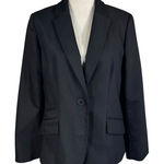 Chico's Chico’s SZ 1 (Medium) Blazer Jacket 1-Button V-Neck Notched Collar Lined Black Photo 0