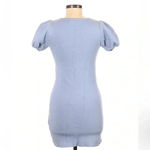 Urban Outfitters  | UO | Puff Sleeve Thea Sweaterknit Mini Dress Sky Blue Size M Photo 3