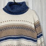 Liz Claiborne  Turtleneck Knit Sweater Earth Tones Ski Sweater size S Small Photo 2