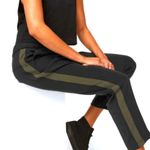 Lululemon On The Fly Pant Woven *Track Stripe Black / Dark Olive 27”Size 4 Photo 1