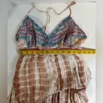 Flying Tomato  Embroidered Bodice With Tan Tie‎ Dye Body Maxi Dress Size Small Photo 4