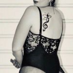 One Piece LG Navy Blue  Thong Swimsuit Photo 6