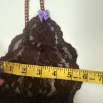 Foxers Cami Bralette Brown Floral embroidery Lace Camisole Size Small Size M Photo 9