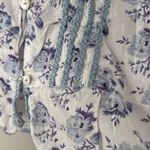 April Cornell Women's Button Down Top Cottage core Prairie Summer Cotton Size L White Size L Photo 2