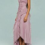 Dusty Pink Ruffle Dress Photo 3