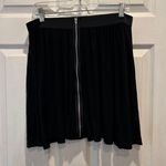 Elle Women Black Zipper Front Skirt Size L Rayon Spandex Grunge Goth Whimsigoth Photo 0