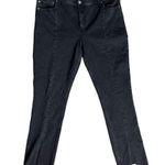 Abercrombie & Fitch Plus The Skinny High Rise Split Hem Black Jeans Size 20 Long Photo 4