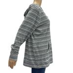 Made for life  Striped V Neck Hooded Pullover Kangaroo Pocket Long Sleeve Tee XL Photo 3