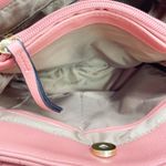 Nicole Miller Quilted Satchel Handbag Coral Pink Top Handle Crossbody Strap Photo 8