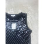 Calvin Klein  Black Sleeveless Sequin Top, Crew Neck Size Large NWT Photo 2