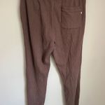 Aerie  Waffle Knit Chocolate Brown Joggers Sweatpants Small Cozy Lounge Earthy Photo 4