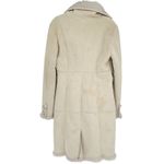 Bebe  Womens Vintage Y2K Faux Suede Sherpa Lined Penny Lane Jacket Coat Beige Photo 11