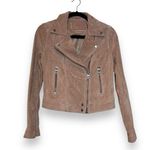 BLANK NYC  100% Vegan Suede/Leather Moto Jacket-Womens Sz XS-tan-Full Zip-Pocket Photo 0