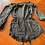 Brandy Melville Gabriella Romper Off The Shoulder Black One Size Photo 4