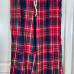 Victoria's Secret  Plaid Red Navy Blue VS Pajama Pants Size Large EUC #5982 Photo 0