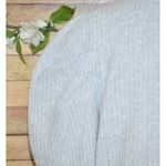 A New Day Ladies M Gray Puff Sleeves Crop Sweater Swiss Dot Pullover Crochet Photo 8