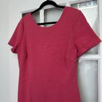 Boden Dark Dusty Rose Ribbed Midi Dress Short Sleeve Scoop Neck Size 14 R US Pink Photo 1