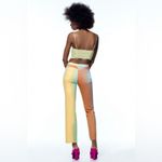 ZARA  PRINTED Mid-rise STRAIGHT LEG JEANS OMBRÉ SIZE 4 NEW Photo 4