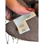 Coldwater Creek Brown Fringe Trim 100% Silk Scarf Women Sz OS Photo 4