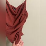 H & M Rust Strappy Tank Top Size Small New Ruched Camisole Earthy Festival Photo 4