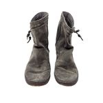 UGG  Western Boho Suede Mid Calf Boots Moccasins Round Toe Black Size 6 Photo 2