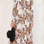 Free People Tough Love Floral Print Midi Shirt Dress Size 0 Lightweight **FLAW** Photo 2