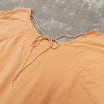 Free People  Beach Smock Hem Cover Up Dress Orange size Small Ruffle Hem Photo 1