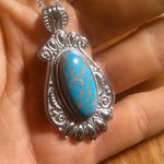 Mojave Blue Turquoise Stainless Steel Pendant Necklace Photo 8