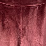 Nanette Lepore Burgundy Crushed Velvet Ribbed Leggings Size S Photo 3