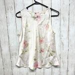 Vintage Amanda Stewart Intimate's Women Size Medium Silk Floral Ivory Nightwear White Photo 2