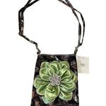 Small Camouflage Purse NEW Green Flower Jewel Photo 0