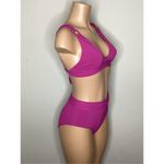 Robin Piccone New.  fuchsia high waist bikini. XS. Retails $210 Photo 4
