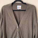 Crush Cashmere green cotton cashmere blend cardigan sweater M Size M Photo 2